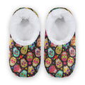 Umidedor Sugar Skull House Slippers Fuzzy Memory Foam Soft Slipper Socks for Woman Men