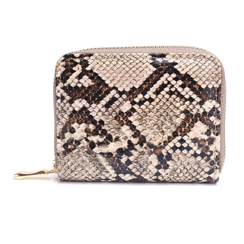 Snakeskin Women's Wallet with Zipper Coin Purse