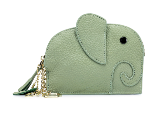Cute Mini Genuine Leather Elephant Coin Purse