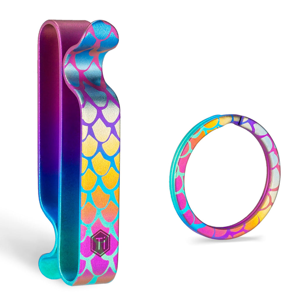 KeyUnity KM00 Titanium Decoration Clip Double Side Keychain Hook for Women Girls Clothing Dresses Bag Accessories