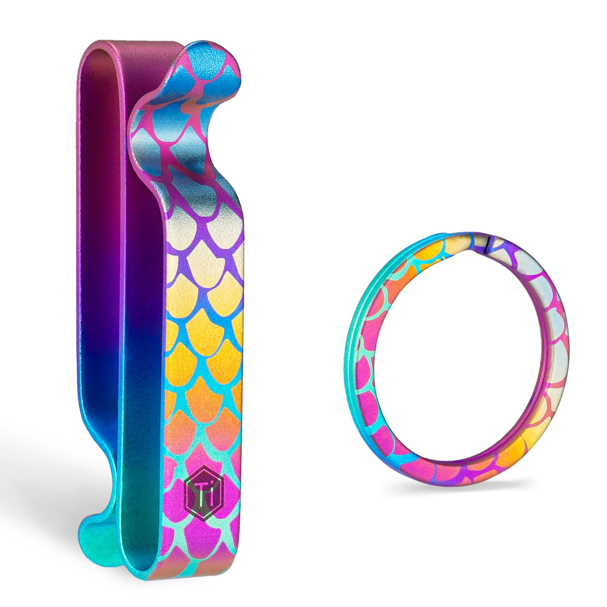 KeyUnity KM00 Titanium Decoration Clip Double Side Keychain Hook for Women Girls Clothing Dresses Bag Accessories