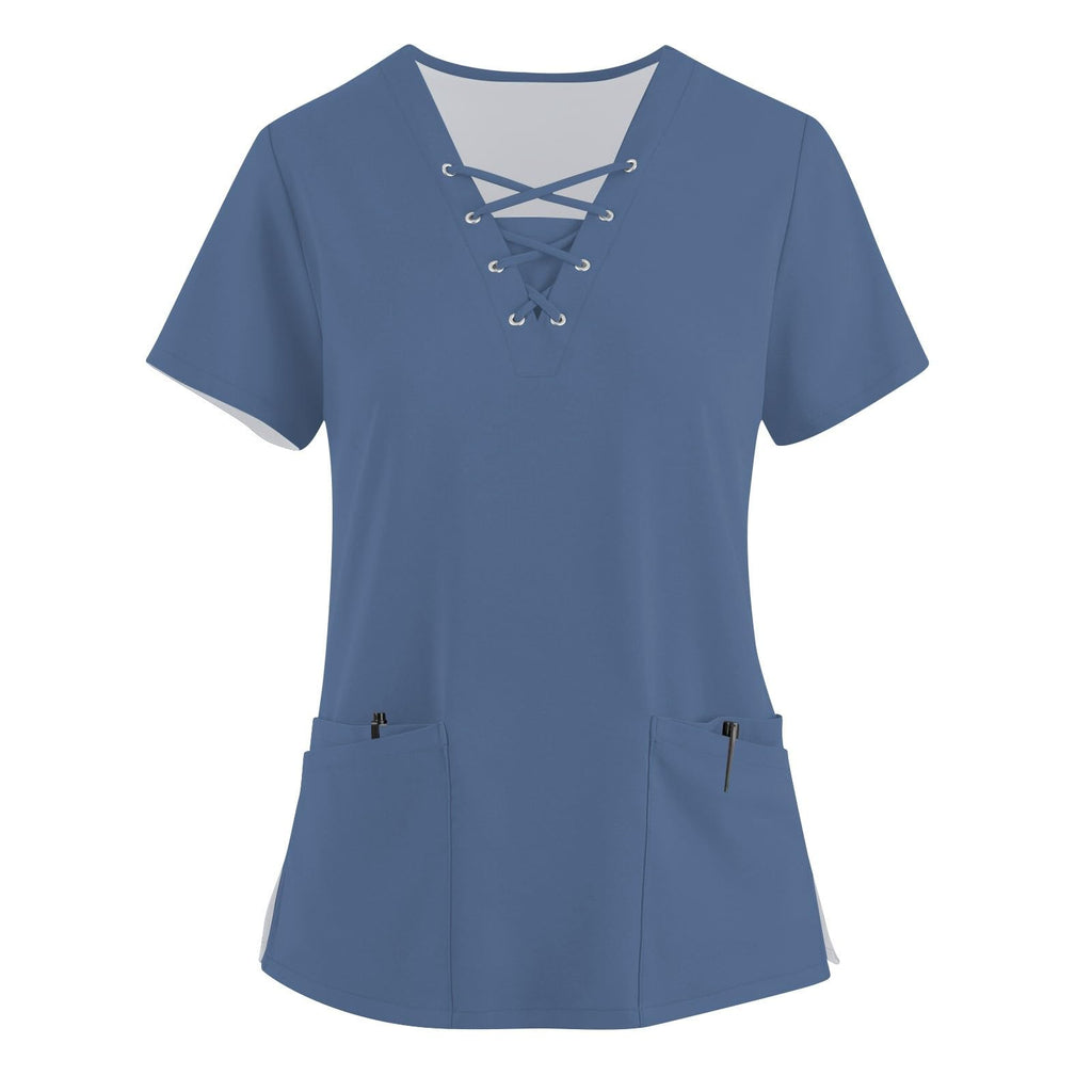 Scrubs for Women Scrub Sets for Woman Maternity Scrubs Under Scrubs for Women Long Sleeve Plus Size Scrubs Christmas Tops Flannel Shirt Women T Shirt Bikini Top Red Blouse for Woman（2-BlueXL）