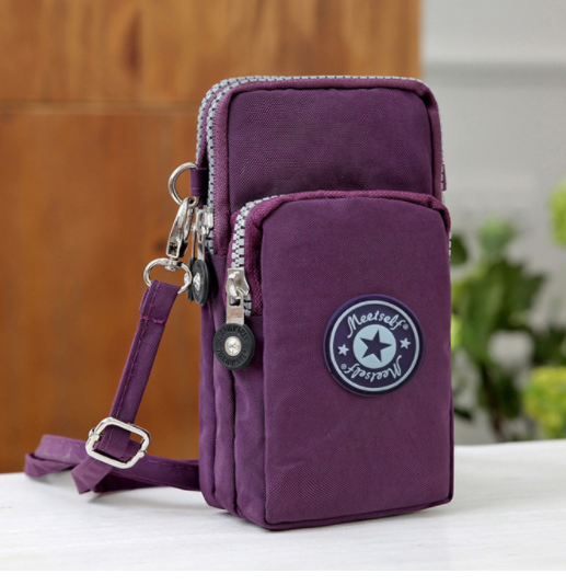 Women's Vertical Mini Messenger Bag with Coin Purse