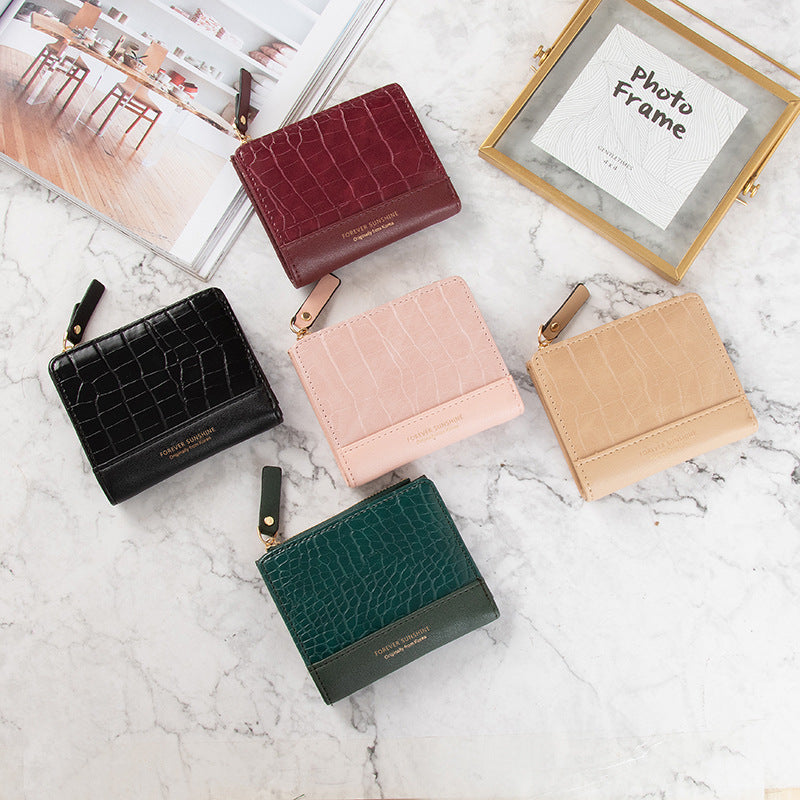 Korean Simple Zipper Coin Purse and Card Case