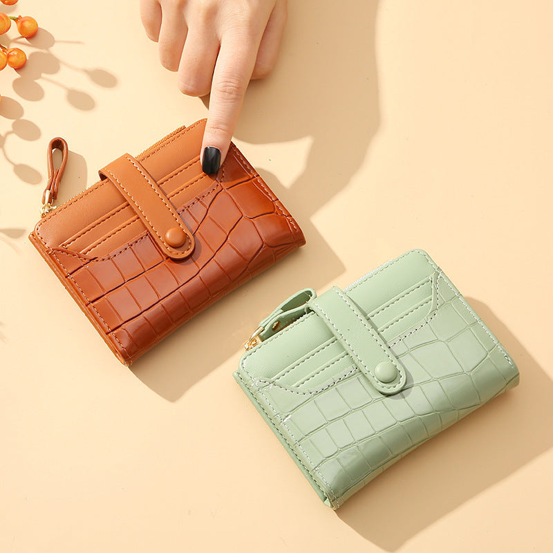 Crocodile Embossed Women's Wallet and Coin Purse