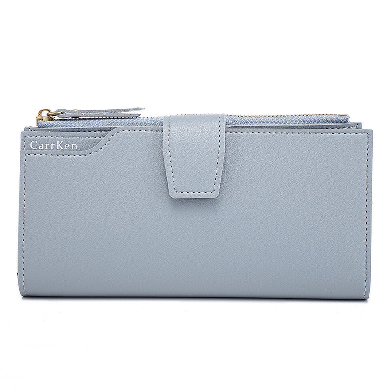 Multifunctional Tri-fold Zipper Card Holder Purse
