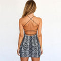Sexy Backless Snake Print Bodycon Dress
