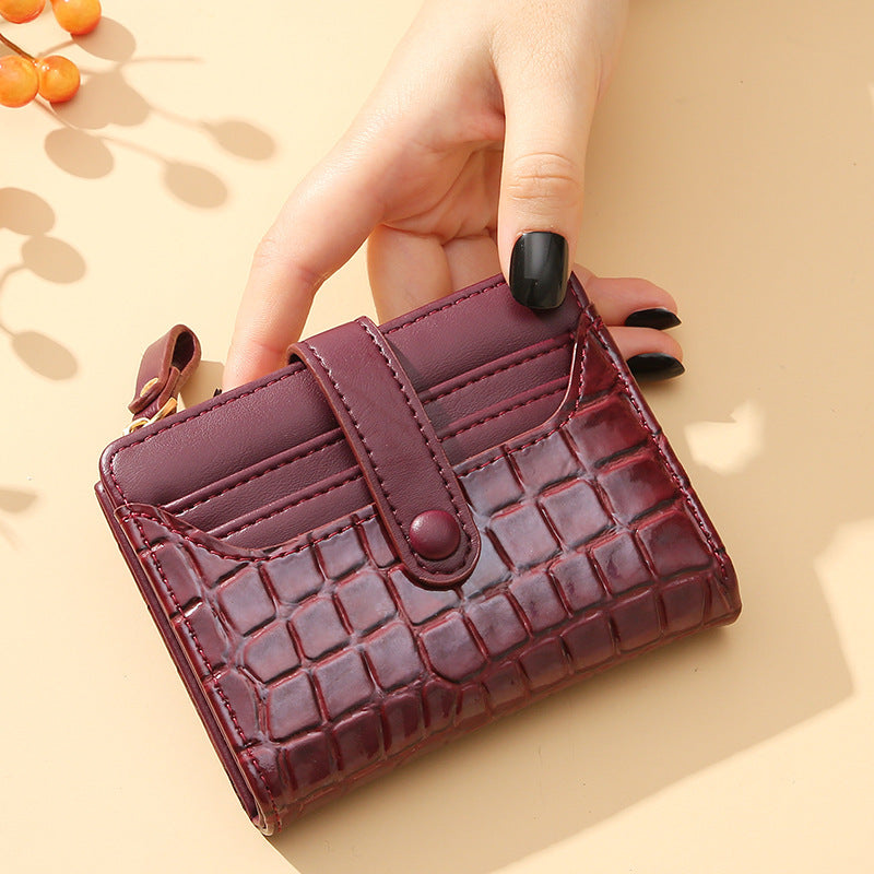 Crocodile Embossed Women's Wallet and Coin Purse