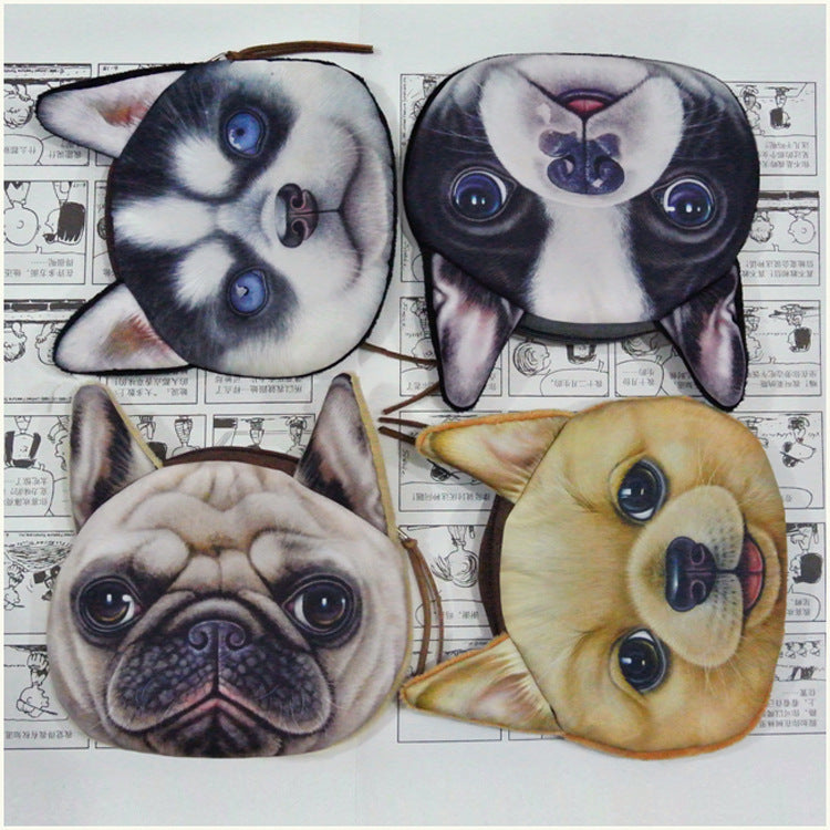 Dog-Themed Fashion Wallet and Coin Purse