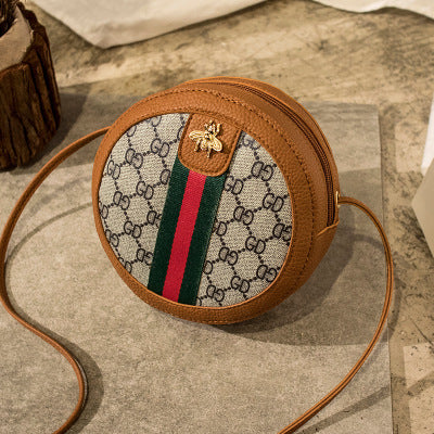Mini Printed Round Coin Purse - Shoulder Bag