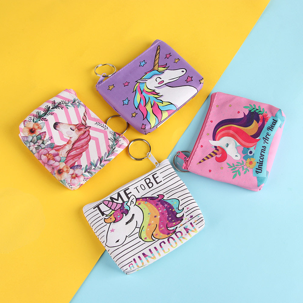 Unicorn Coin Purse - Kids' Cartoon Wallet Design