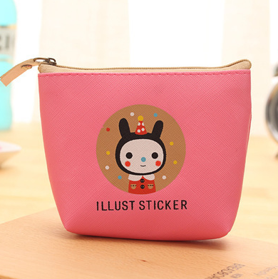 Cat Waterproof PU Handbag Wallet Storage Zipper Purse