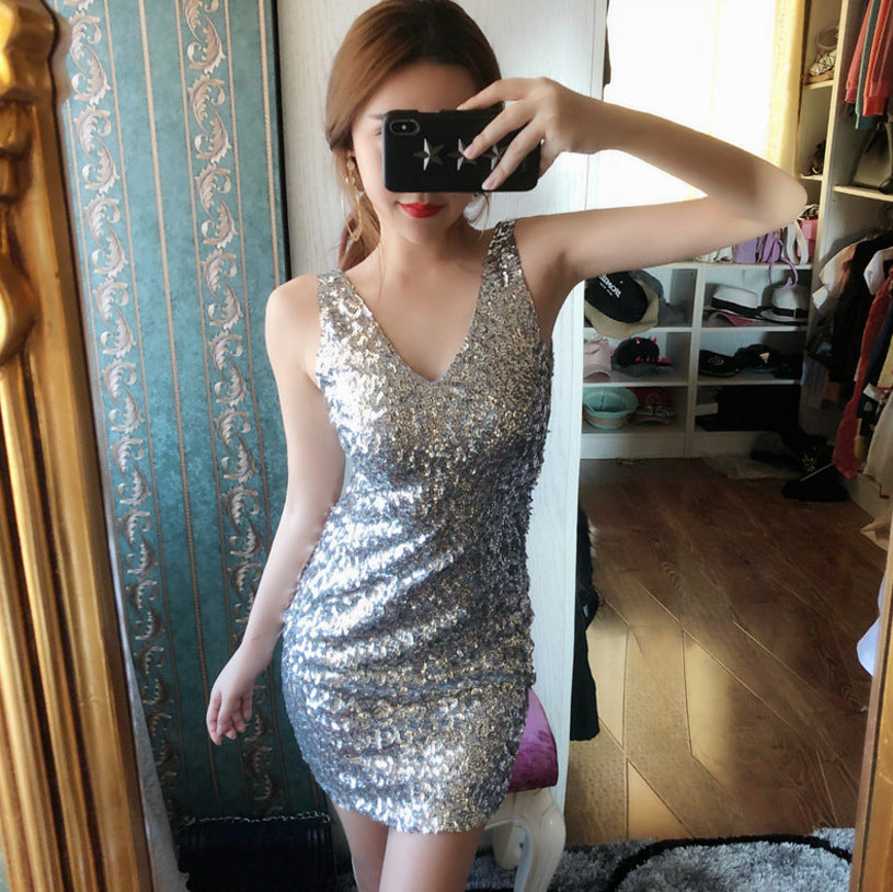 Sexy Shimmering Bodycon Sequin Dress