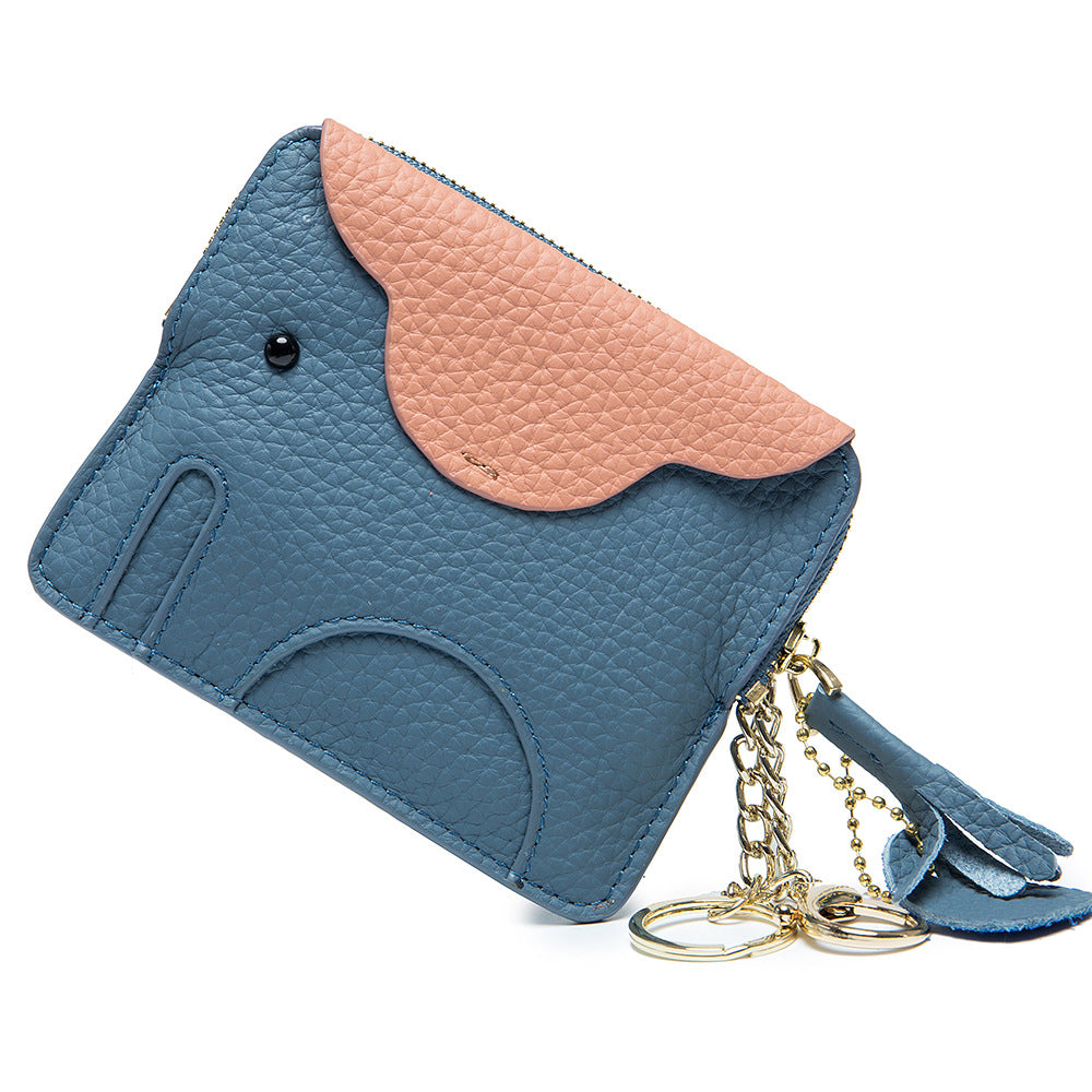 Cute Mini Genuine Leather Elephant Coin Purse