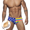 Rainbow Stars Spliced Men's Sexy Apparel