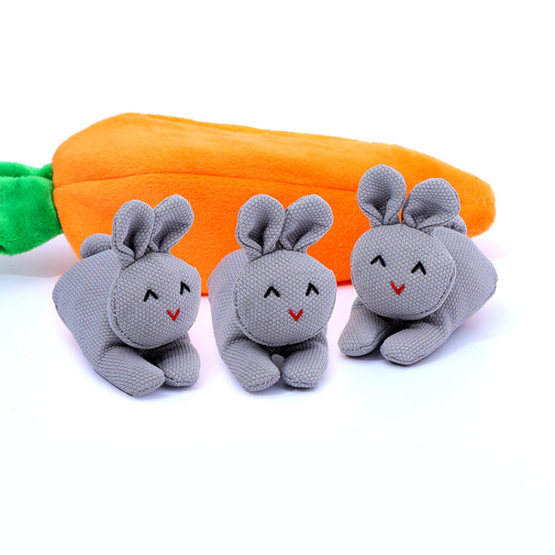 Three Rabbits Carrot Purse - Cute Rabbit Ornament