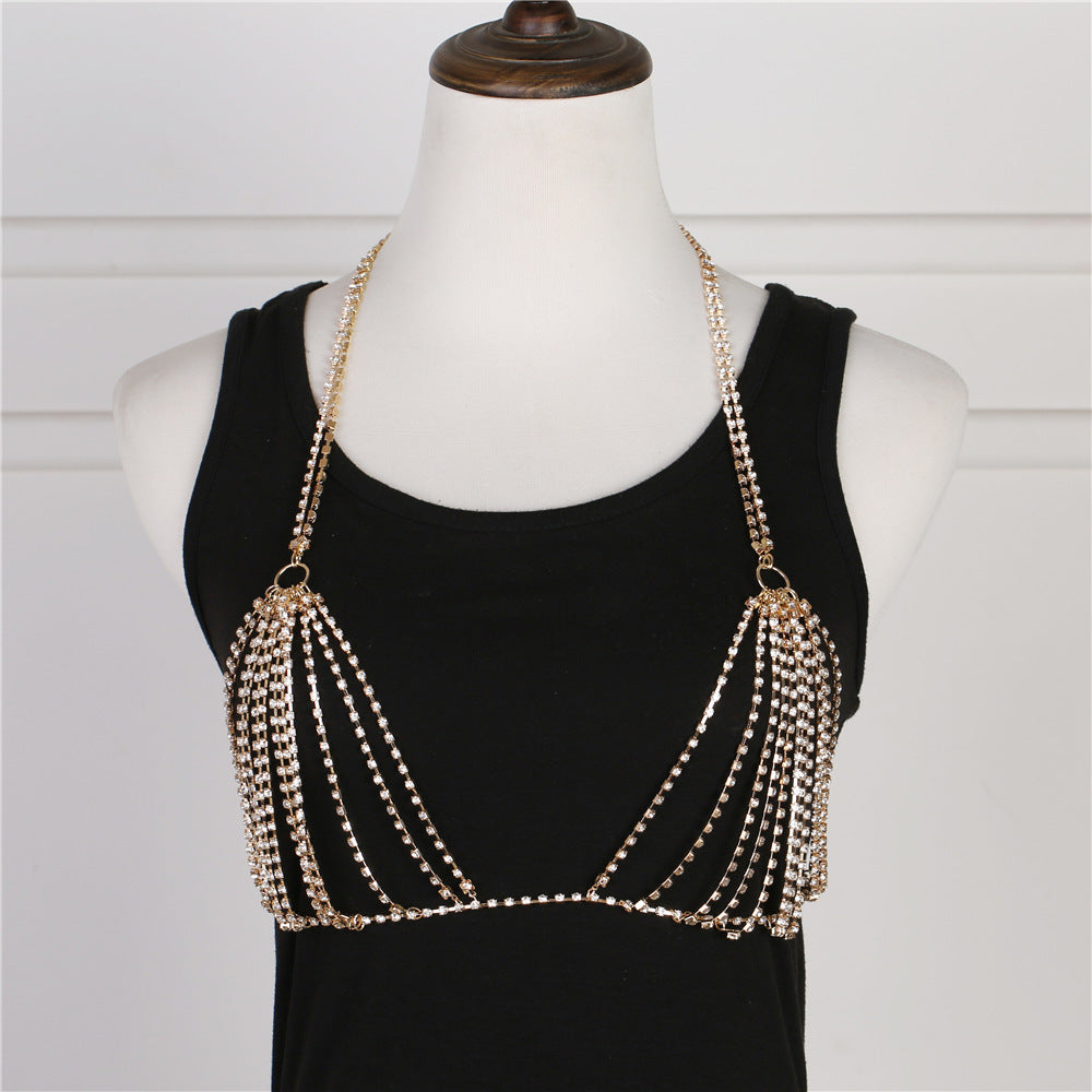Sexy Rhinestone Bikini Body Chain Jewelry