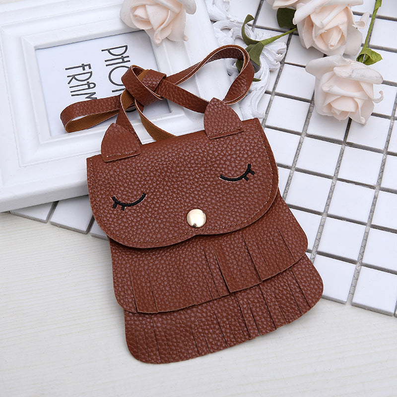 Children's Coin Purse with Fox Tassel Design