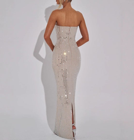 Sexy No Back Slim Long Dress