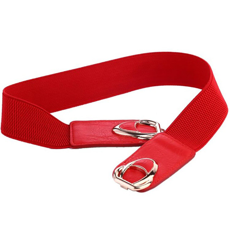 Fashionable PU Leather Wide Elastic Waist Belt for Dresses