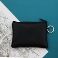 Leather Zipper Coin Purse Pouch