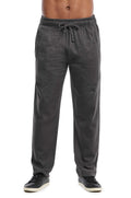 KNOCKER Sweatpants - Mens Active Stretch Open Bottom Terry Sweatpants with Pockets (L Charcoal)