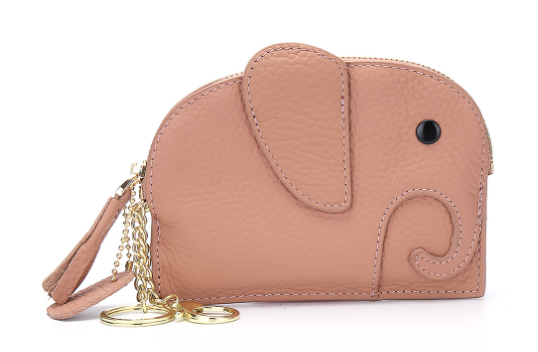 Cute Mini Genuine Leather Elephant Coin Purse