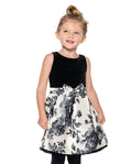 The Childrens Place Baby Girls and Toddler Sleeveless Dressy Dresses Black White Floral