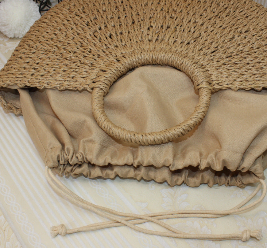 Coin Purse, Key Holder, Straw Woven Bag