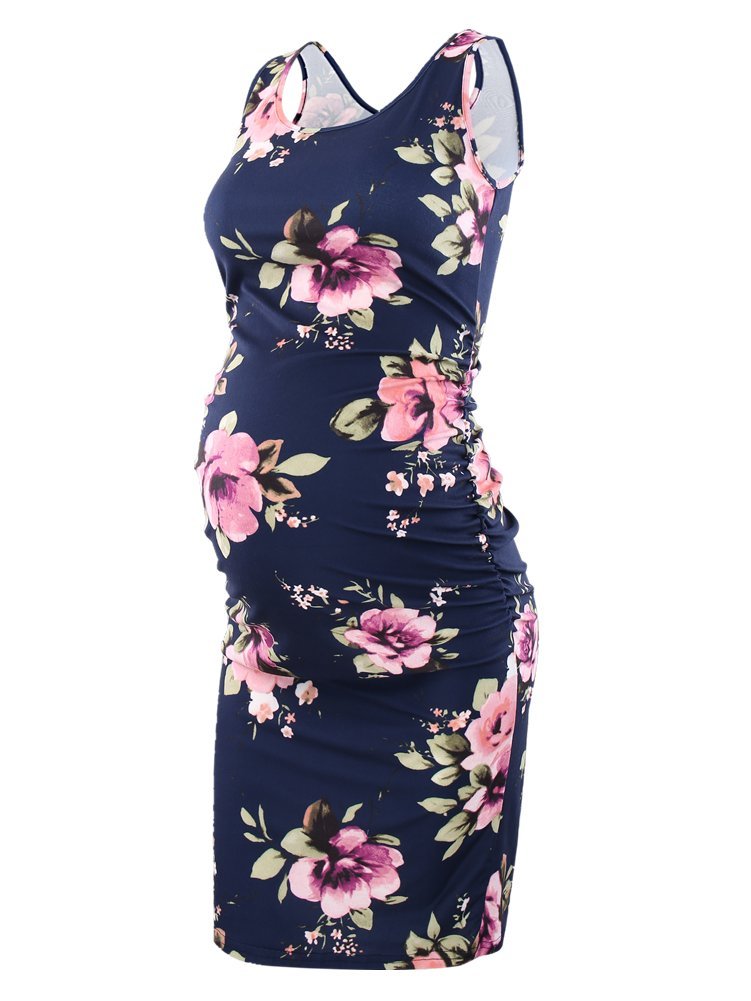 BBHoping Womens Maternity Sleeveless Dresses Maternity Tank Dress Mama Baby Shower Pregnancy Dress