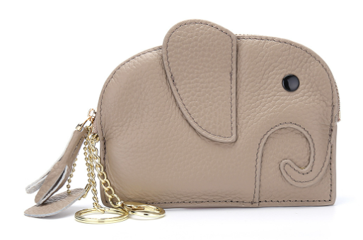 Cute Mini Genuine Leather Elephant Coin Purse