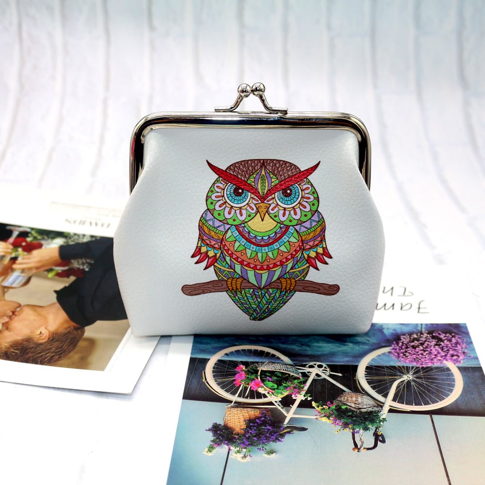 Cute Owl Animal Print Coin Purse
