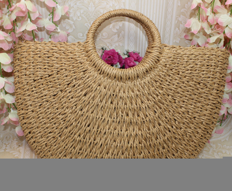 Coin Purse, Key Holder, Straw Woven Bag