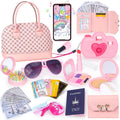 Oisacirg Play Purse for Little Girls 35PCS Toddler Purse with Pretend Makeup for Toddlers Princess Toys Includes Handbag Phone Wallet Camera Keys Kids Purse Birthday Gift for Girls Age 3 4 5 6+