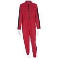 Red Jumpsuit with Sexy Zipper Design