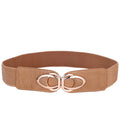 Fashionable PU Leather Wide Elastic Waist Belt for Dresses