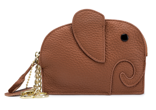 Cute Mini Genuine Leather Elephant Coin Purse